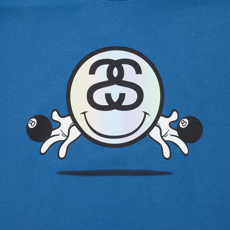Stussy Smiley Link Tee Blue