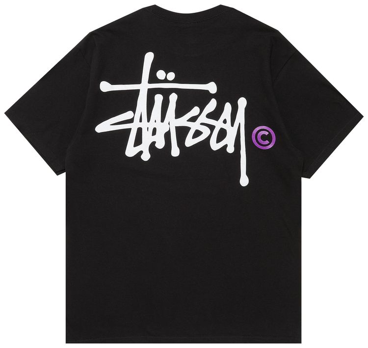 Stussy Basic Logo Tee Purple C Black