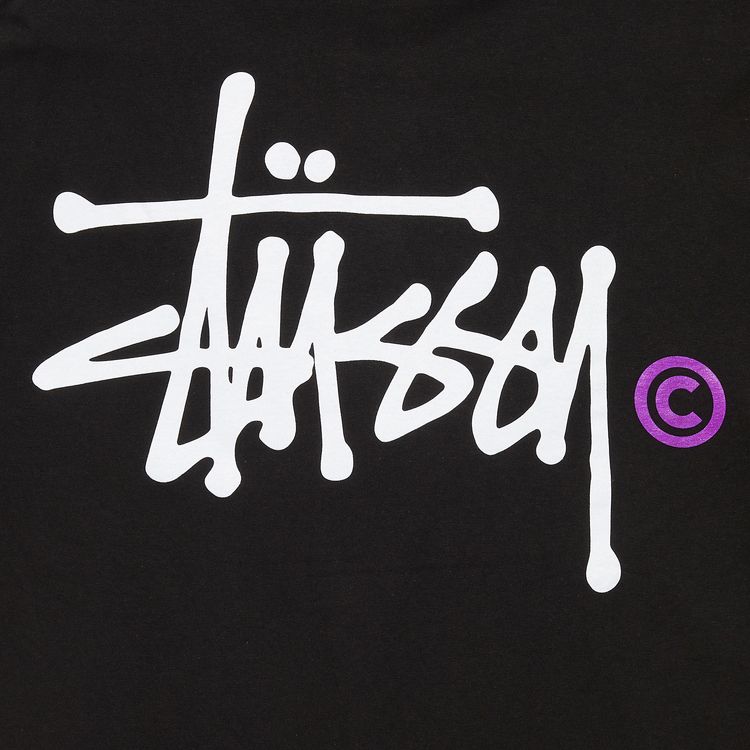 Stussy Basic Logo Tee Purple C Black