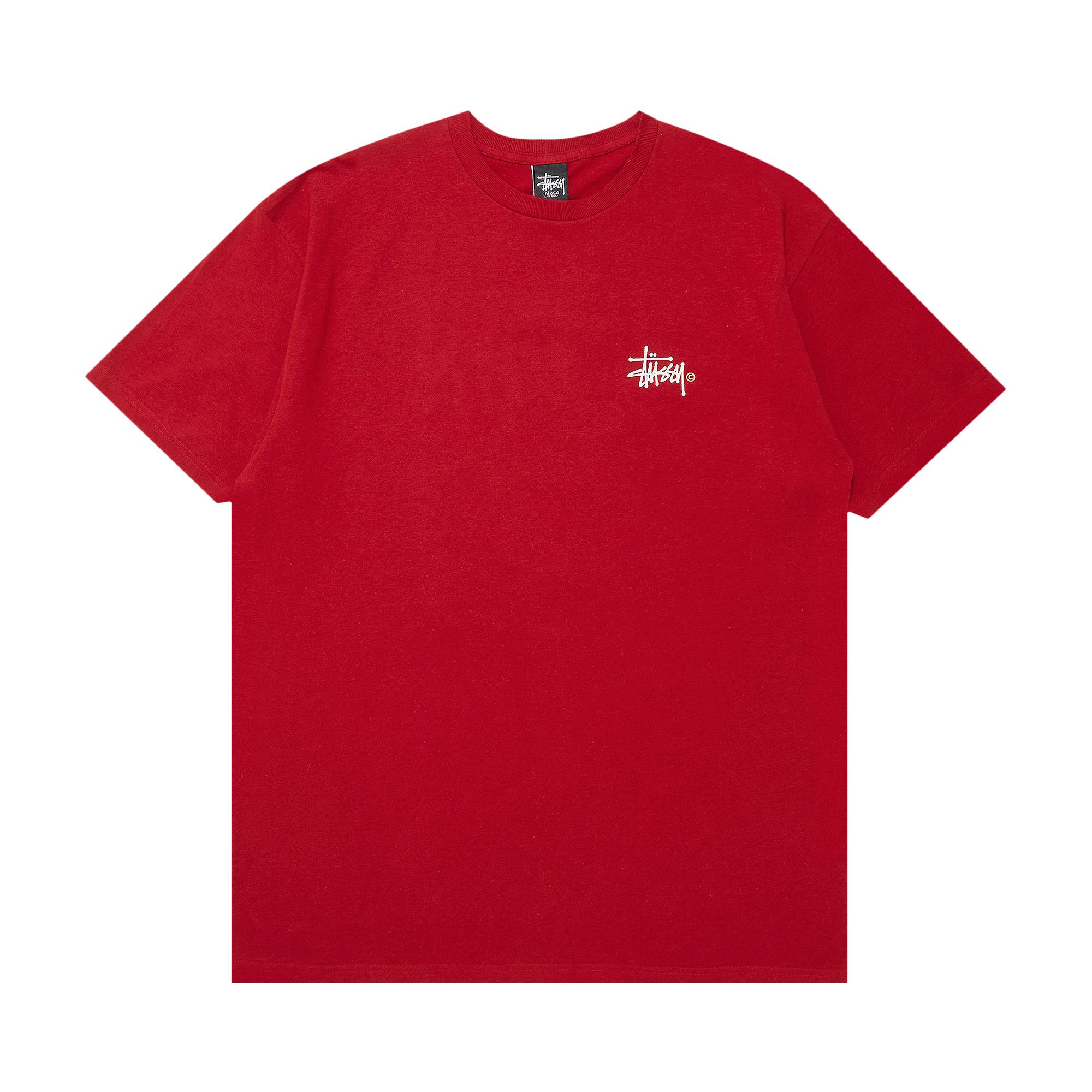Buy Stussy Basic Logo Tee 'Wine' - 1902806 WINE | GOAT CA