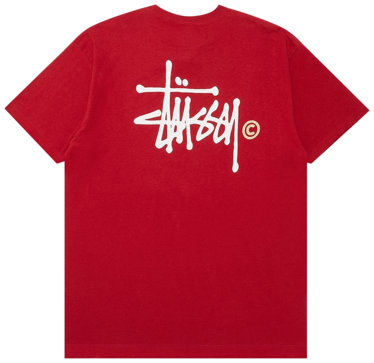 Stussy Basic Logo Tee Wine