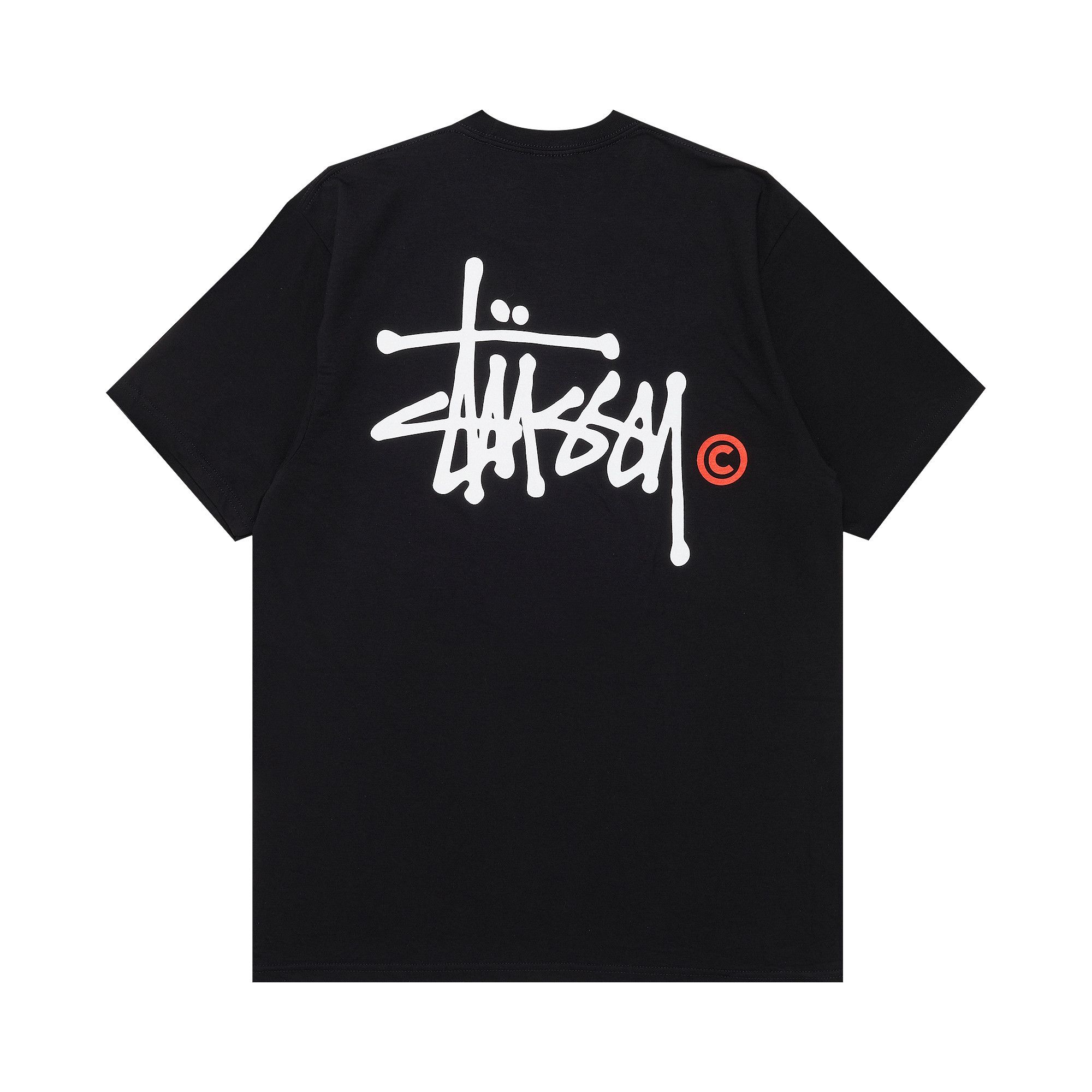 Buy Stussy Basic Logo Tee Red C 'Black' - 1903140 BLAC | GOAT