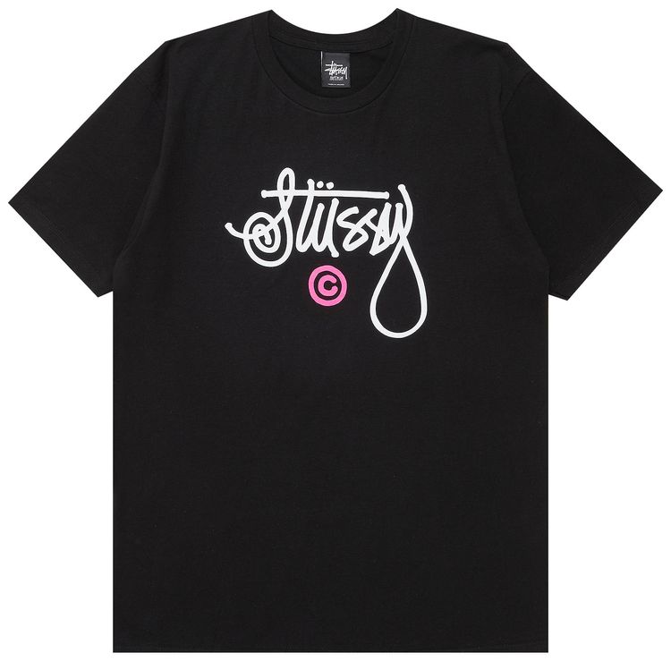 Stussy Cursive Basic Logo Tee Black