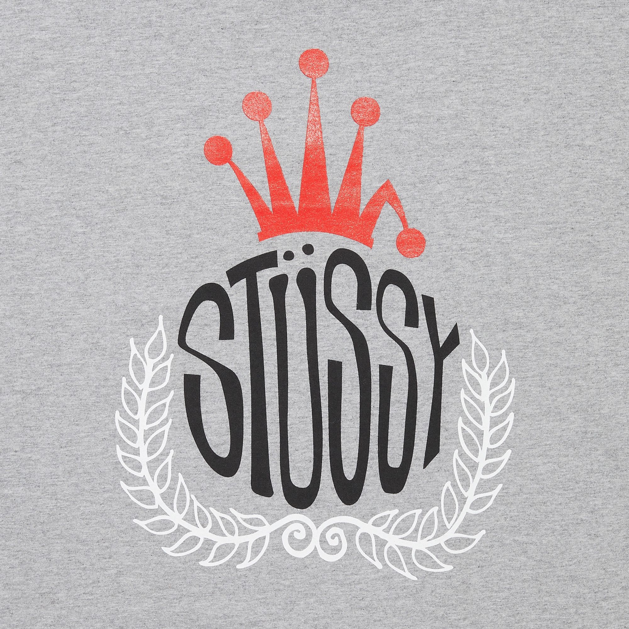 ★【STUSSY】★CROWN WREATH PIGMENT DYED TE.E★TOMATO★ Stüssy Stussy Crown Wreath Pigment Dyed Tee 'Black' | REVERSIBLE