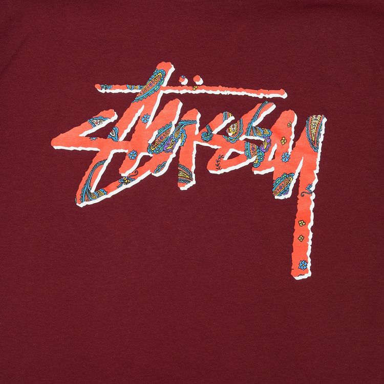 Stussy Paisley Stock Tee Wine