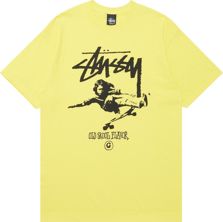 Vintage New Stussy Yellow N 4 Tee T-Shirt Medium