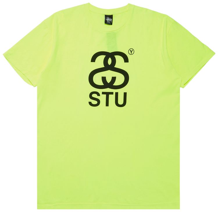 Stussy SS Stu Tee Neon Yellow