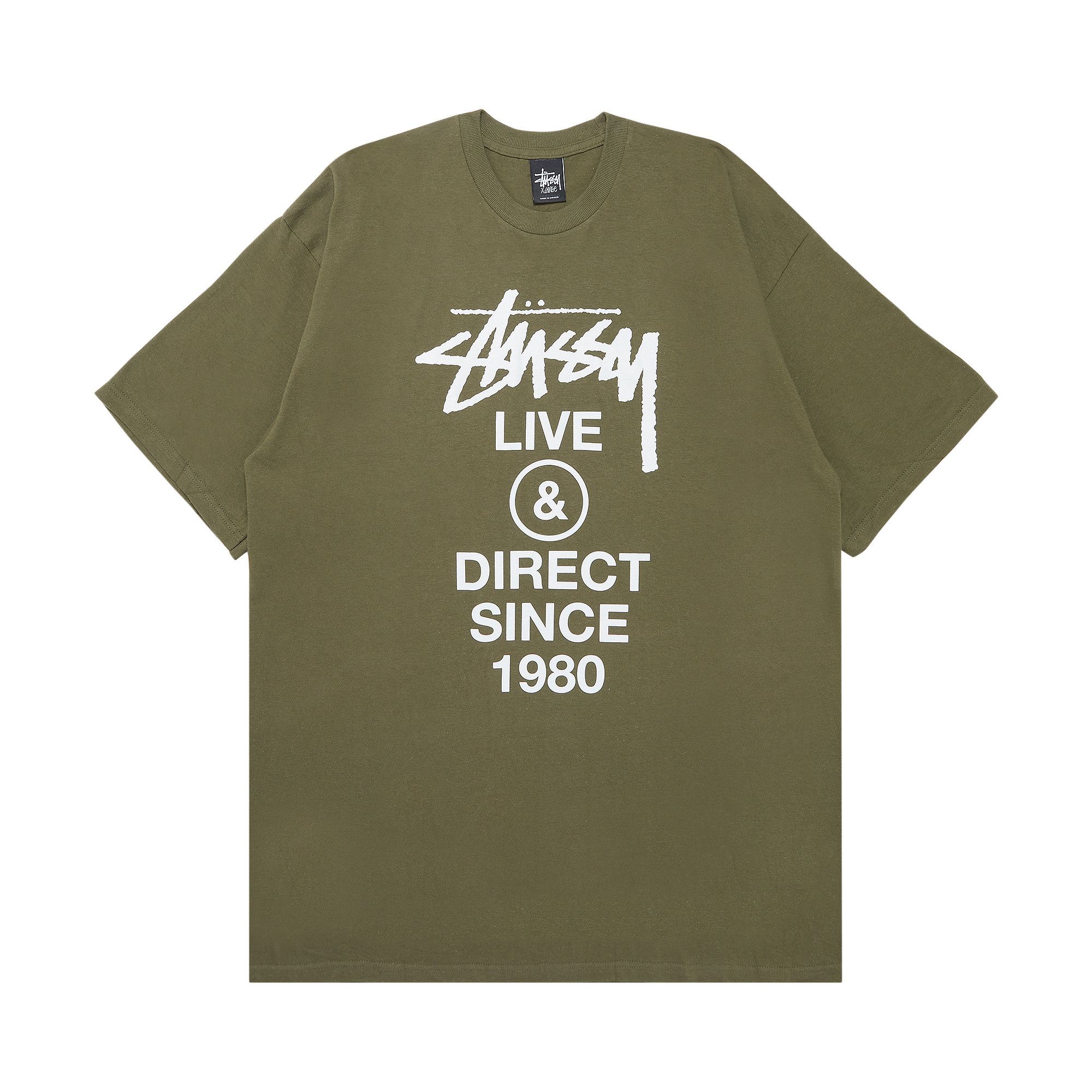 Siiiiです Buy Stussy Live & Direct Since 1980 Tee 'Olive' - 0535