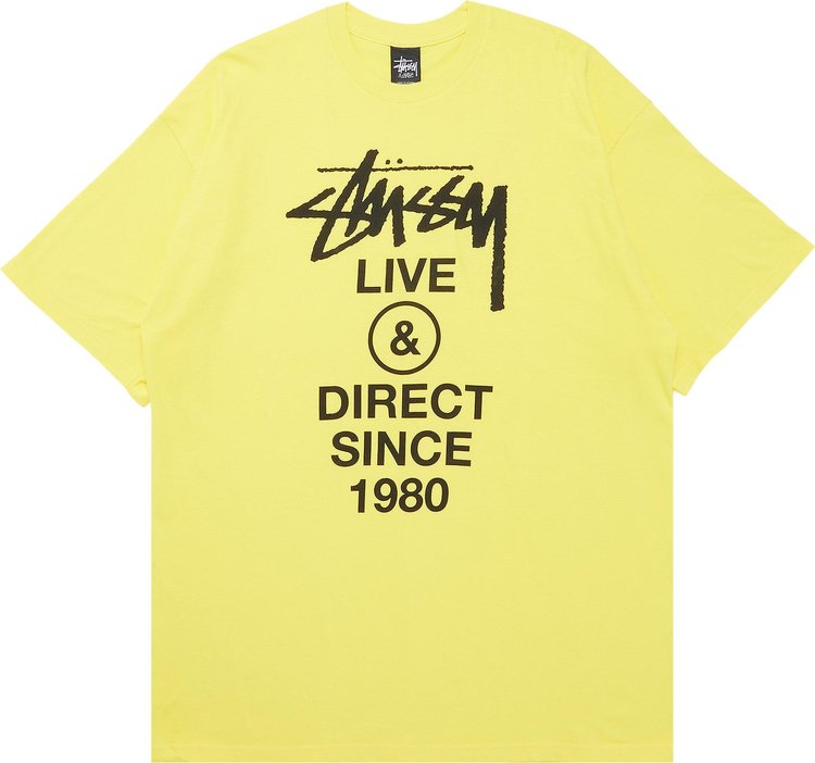 Stussy Live & Direct Since 1980 Tee 'Yellow' | GOAT
