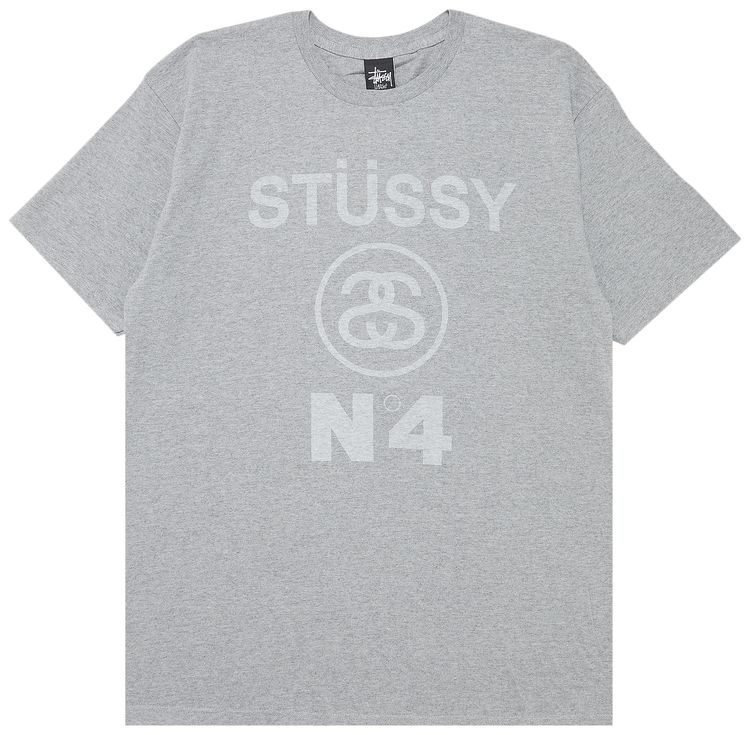 Stussy N4 Tee Grey Heather