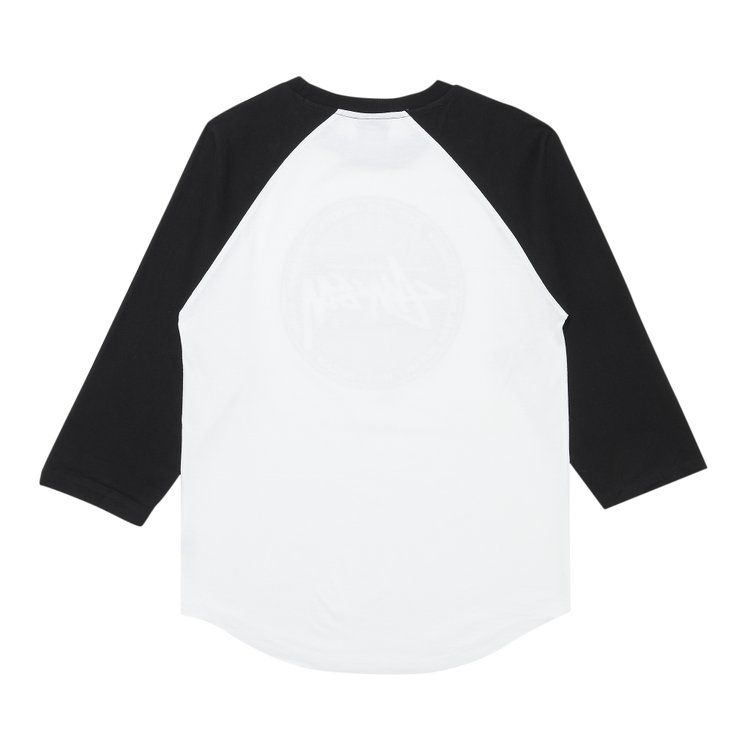 Stussy Metallic Dot Raglan WhiteBlack