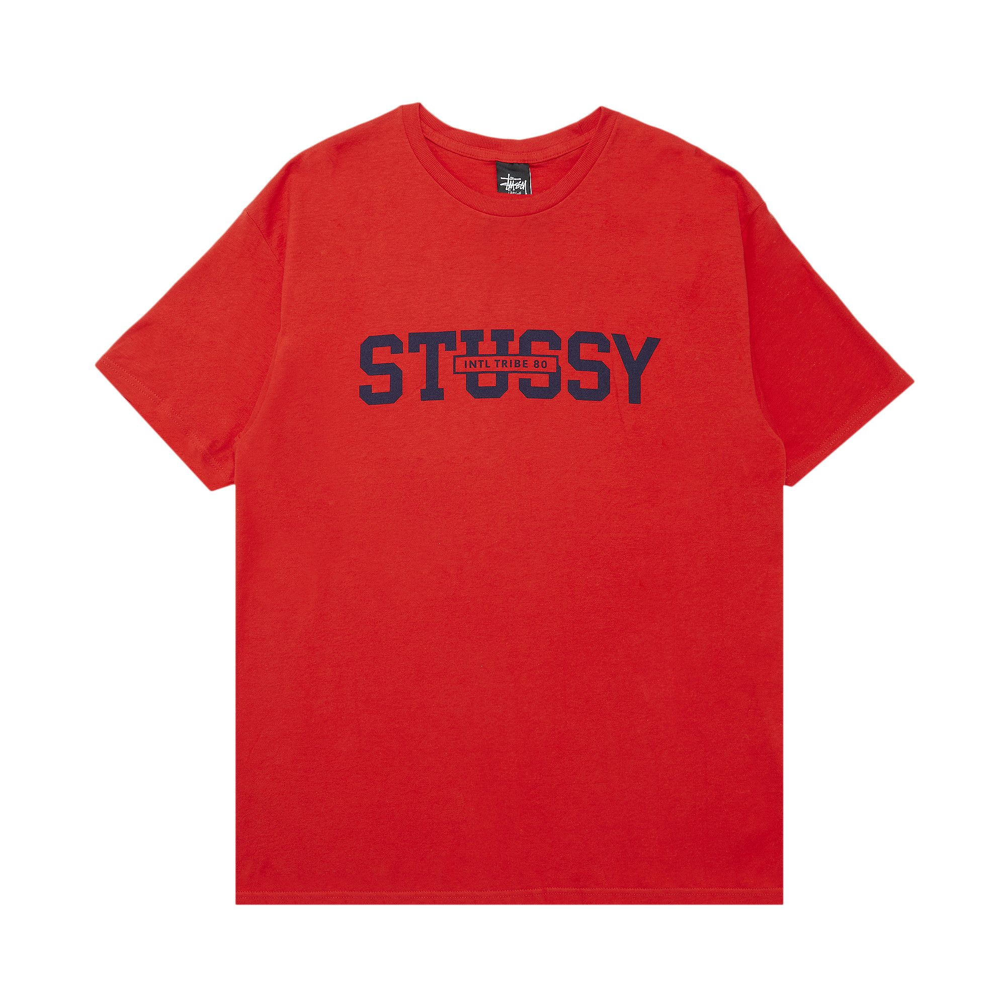 red stussy t shirt