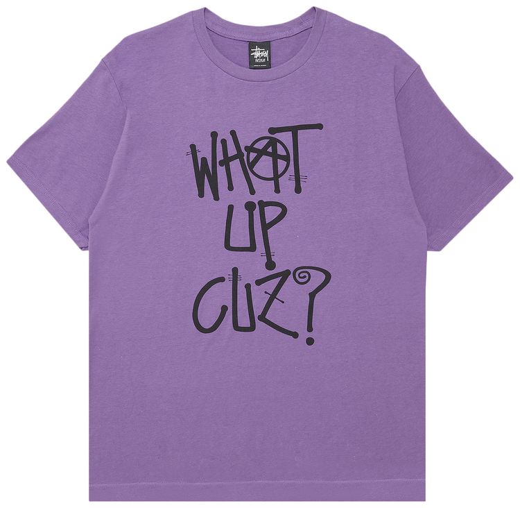 Stussy What Up Cuz Tee Purple