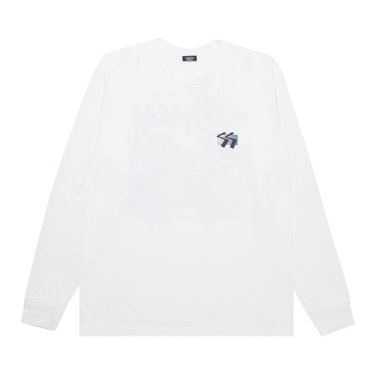 Stussy SS World Tour Collage Long Sleeve White