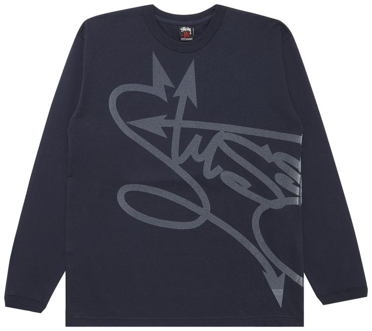 Stussy Gear Reflective Arrow Long Sleeve Navy