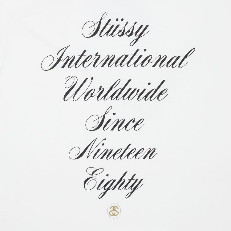 Stussy International Script Tee White