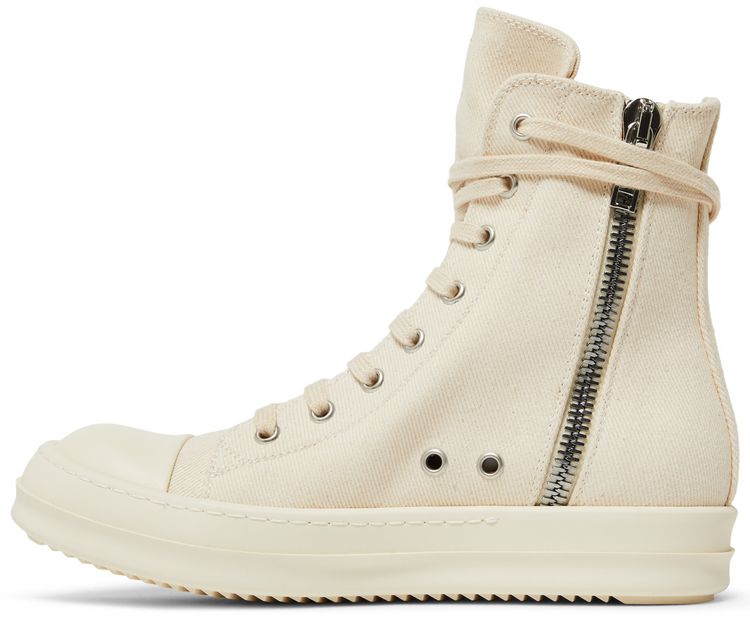 Rick Owens Wmns DRKSHDW Fogachine Pentagram Embroidery High Natural