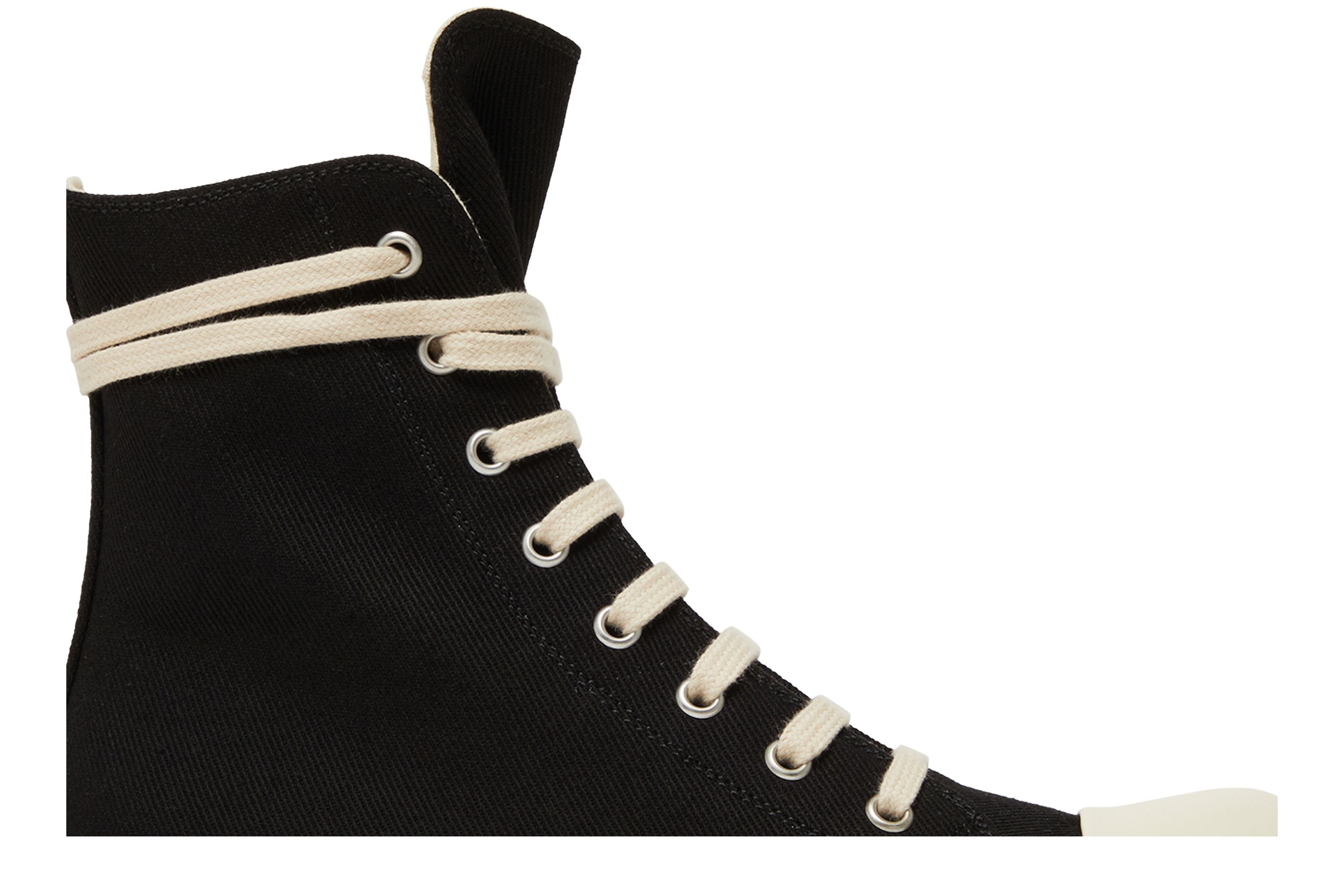 Buy Rick Owens Wmns DRKSHDW Strobe Cotton Denim High 'Black Milk
