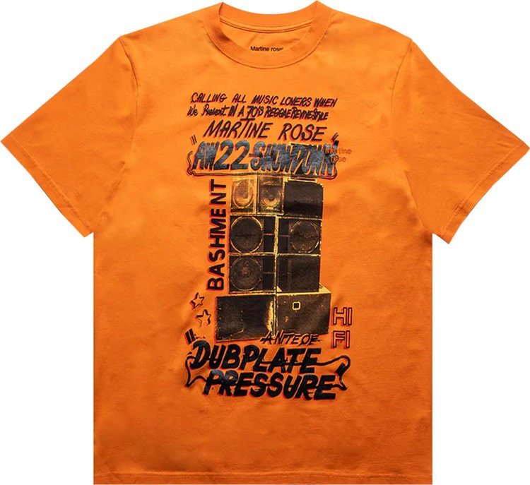 Martine Rose Dubplate Pressure Classic T-Shirt 'Orange'