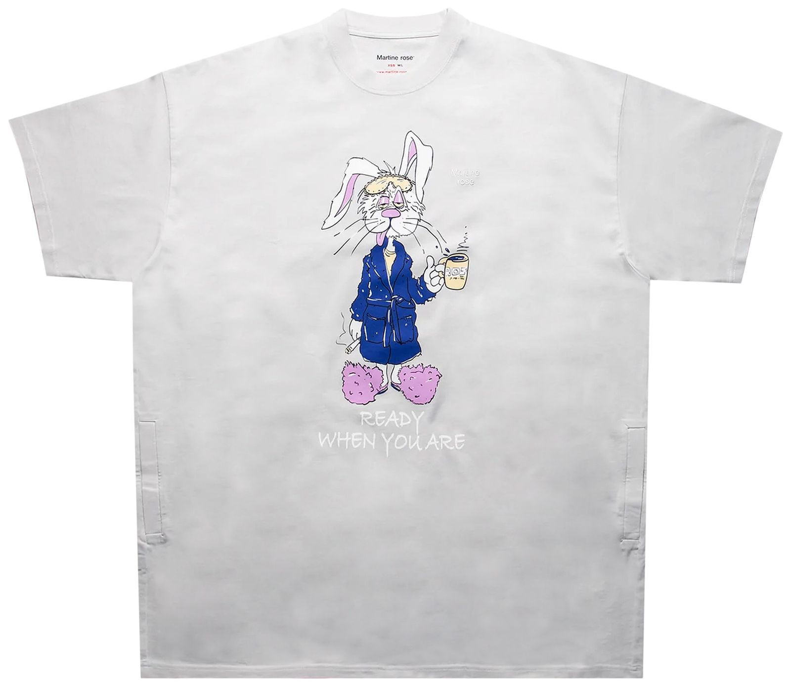 Buy Martine Rose Bunny Oversized T Shirt Light Grey MRAW22627 LIGH buy-martine-rose-bunny-oversized-t-shirt-light-grey-mraw22627-ligh