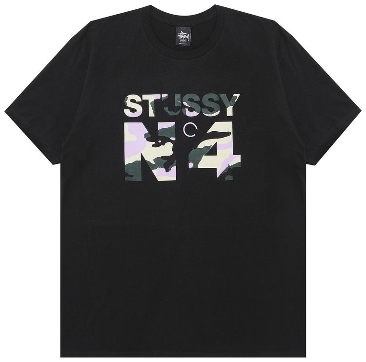 Stussy No 4 Beach Camo Tee BlackPink
