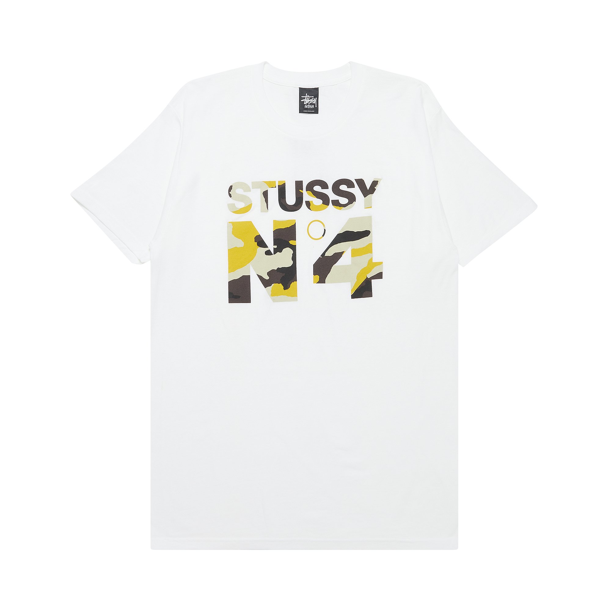 Buy Stussy No.4 Beach Camo Tee 'White/Yellow' - 1903030 WHIT | GOAT