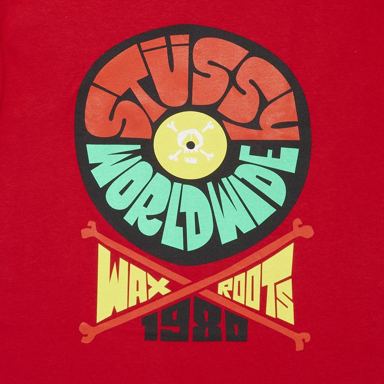 Stussy World Wide Wax Roots Tee Red