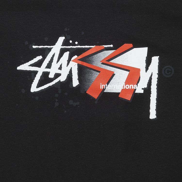 Stussy Geo Paint Tee Black
