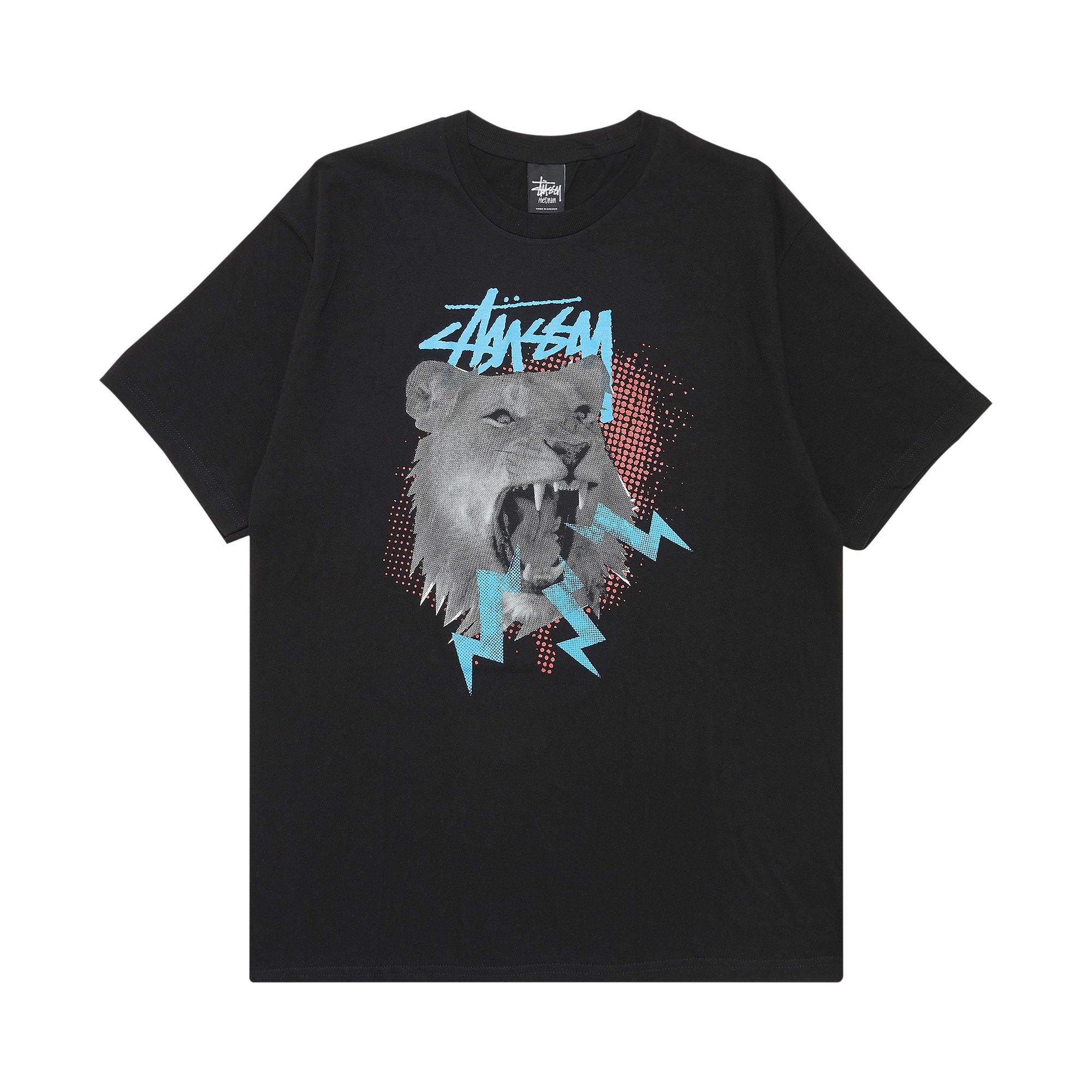 Buy Stussy Pop Lion Tee 'Black' - 1902704 BLAC | GOAT