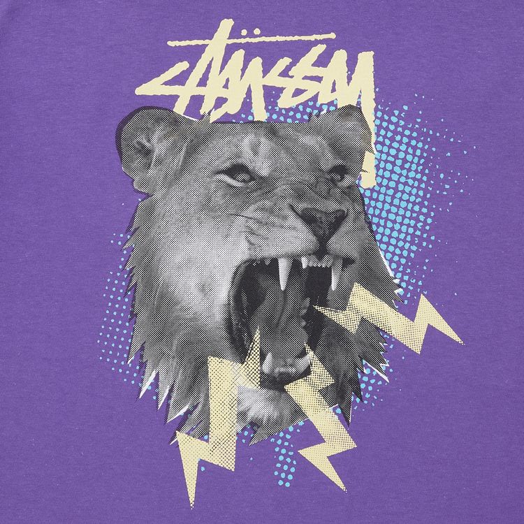 Stussy Pop Lion Tee Purple