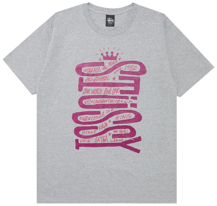 Stussy Sideways Tee Grey Heather