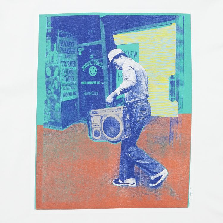Stussy Gear Boombox Man Tee White
