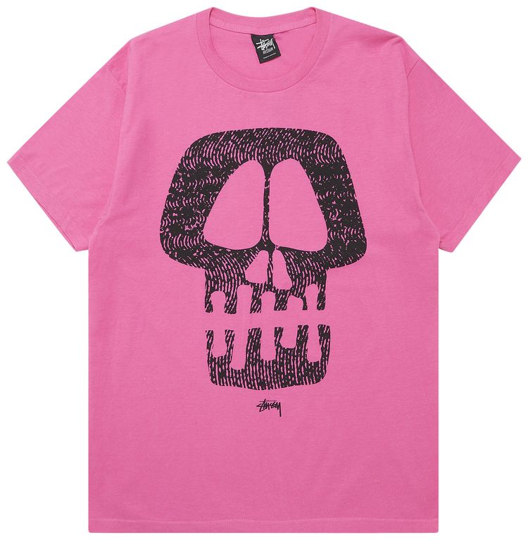 Stussy Static Skull Tee Pink