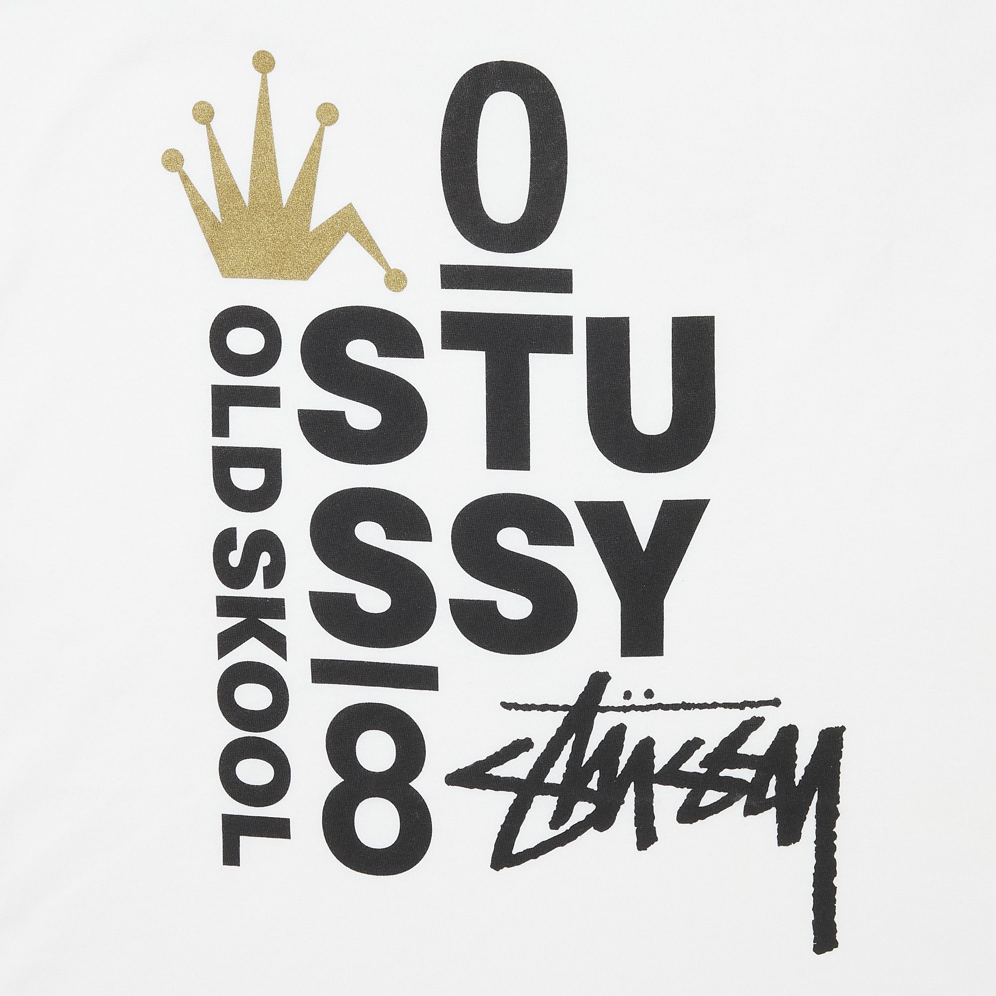Buy Stussy Old Skool 08 Tee 'White' - 0535 100000103OS0T WHIT
