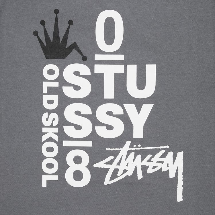 Stussy Old Skool 08 Tee Charcoal