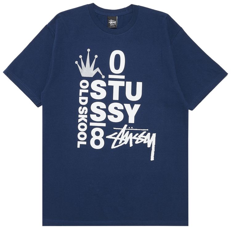 Stussy Old Skool 08 Tee Navy