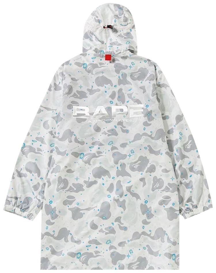 BAPE Space Camo Long Hoodie Jacket White