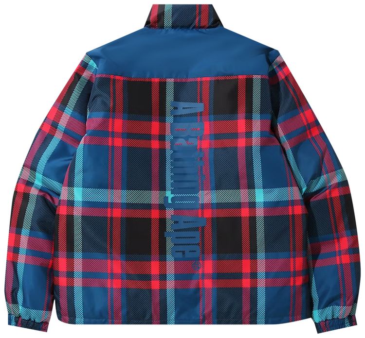 BAPE Check Down Jacket Navy