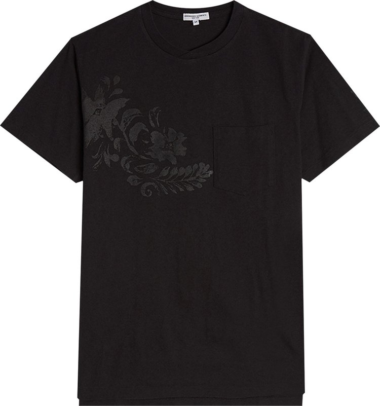 Engineered Garments Printed Cross Crew Neck T-Shirt 'Navy Floral'