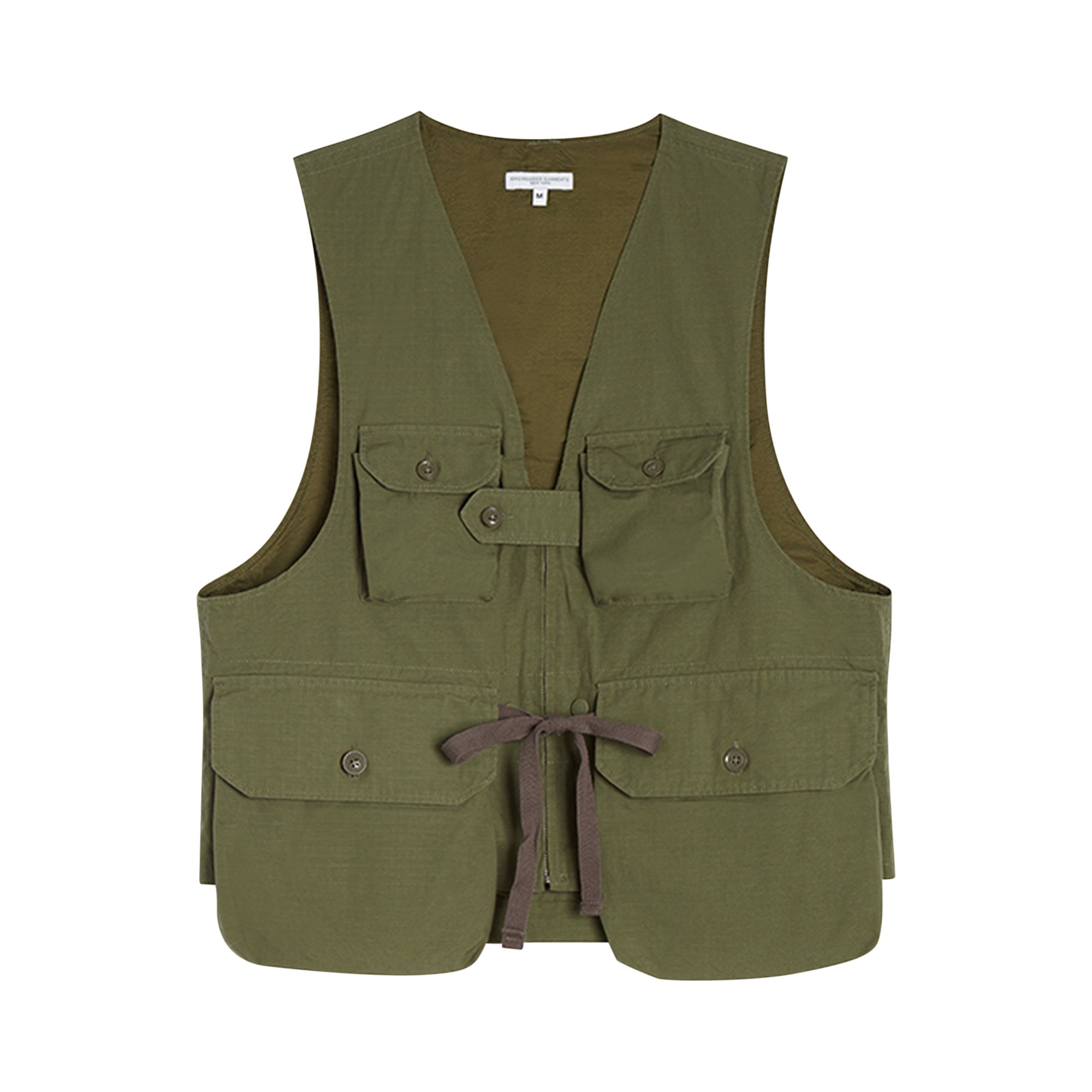 Buy Engineered Garments Nylon Cotton Game Vest 'Olive' - 20S1C007
