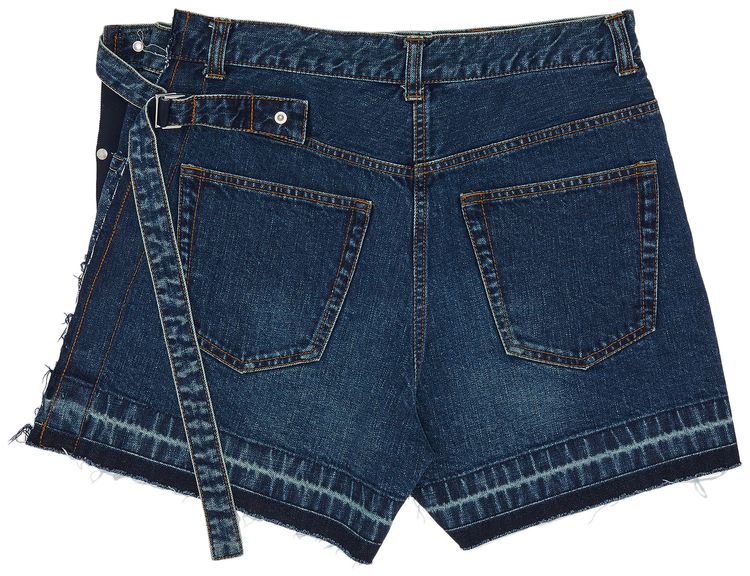 Sacai Denim Shorts Blue