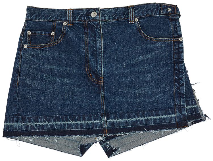 Sacai Denim Shorts Blue