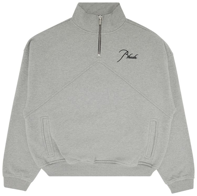 Rhude Quarter Zip Heather Grey