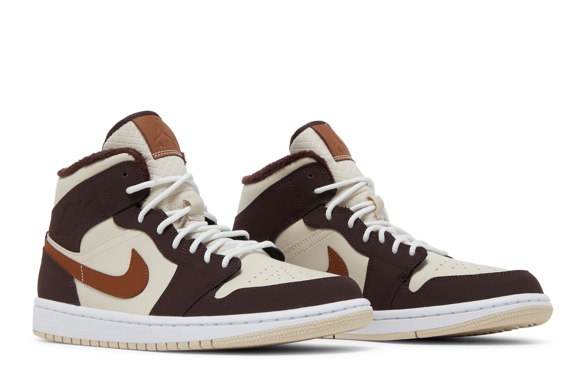 Buy Wmns Air Jordan 1 Mid SE 'Cream Dark Chocolate' - DO6699 200