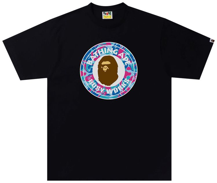 BAPE Marble Camo Busy Works Tee Black