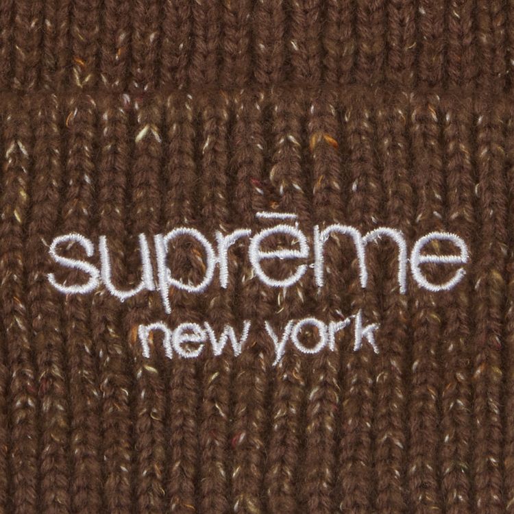 Supreme Rainbow Speckle Beanie Brown