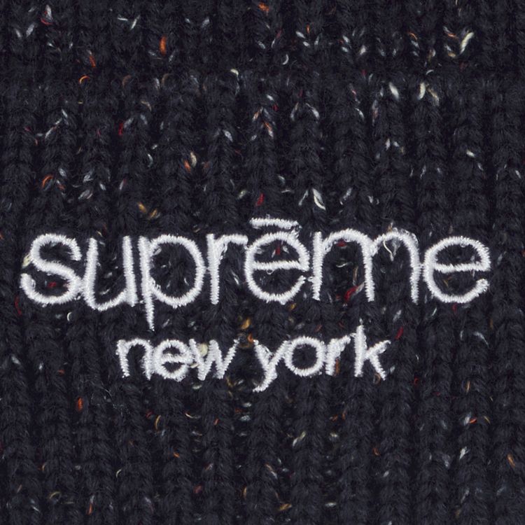 Supreme Rainbow Speckle Beanie Navy