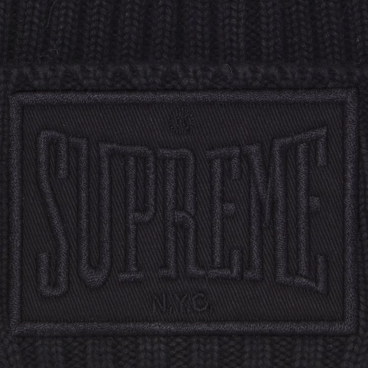 Supreme Overdyed Patch Beanie Black
