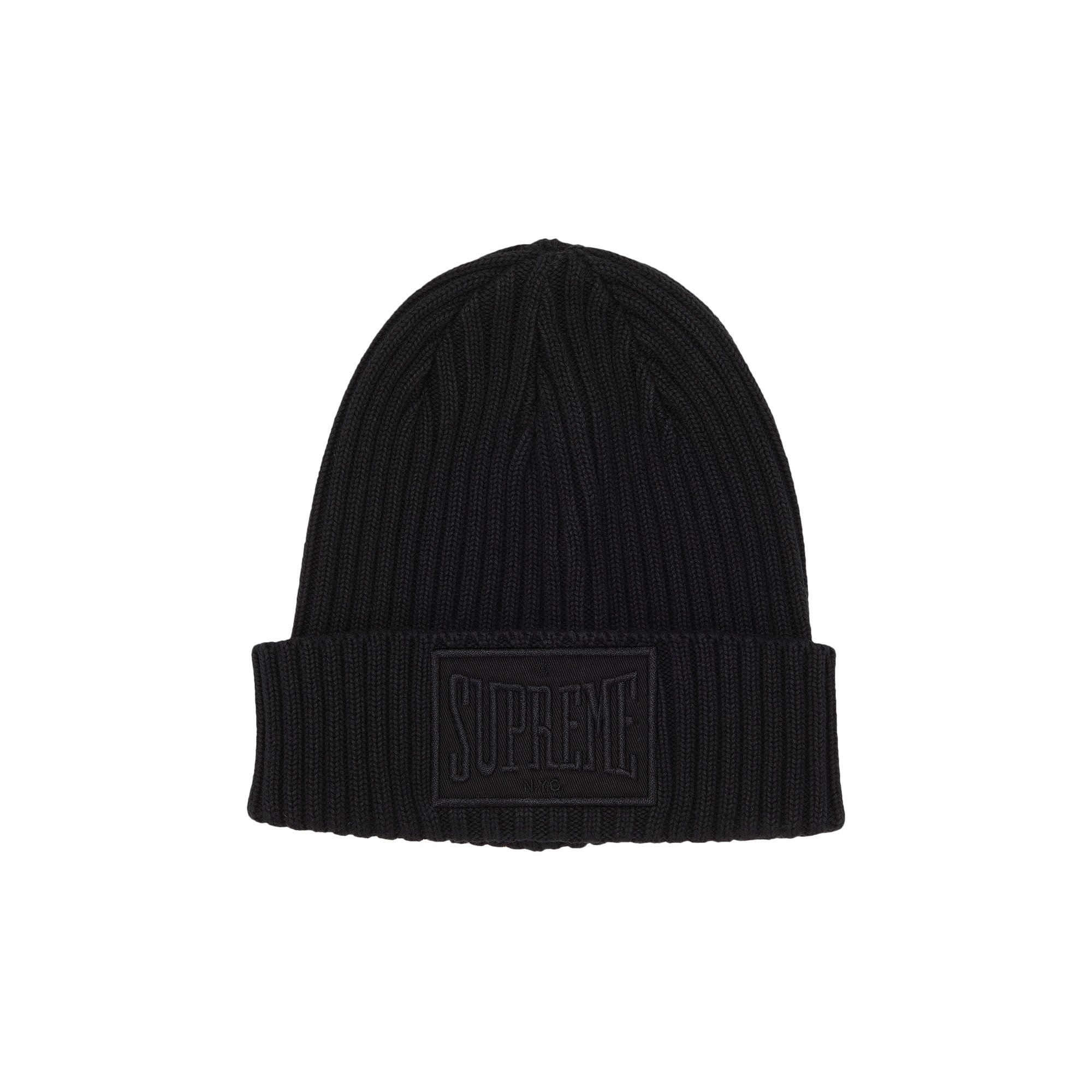 Supreme Overdyed Patch Beanie 'Black'