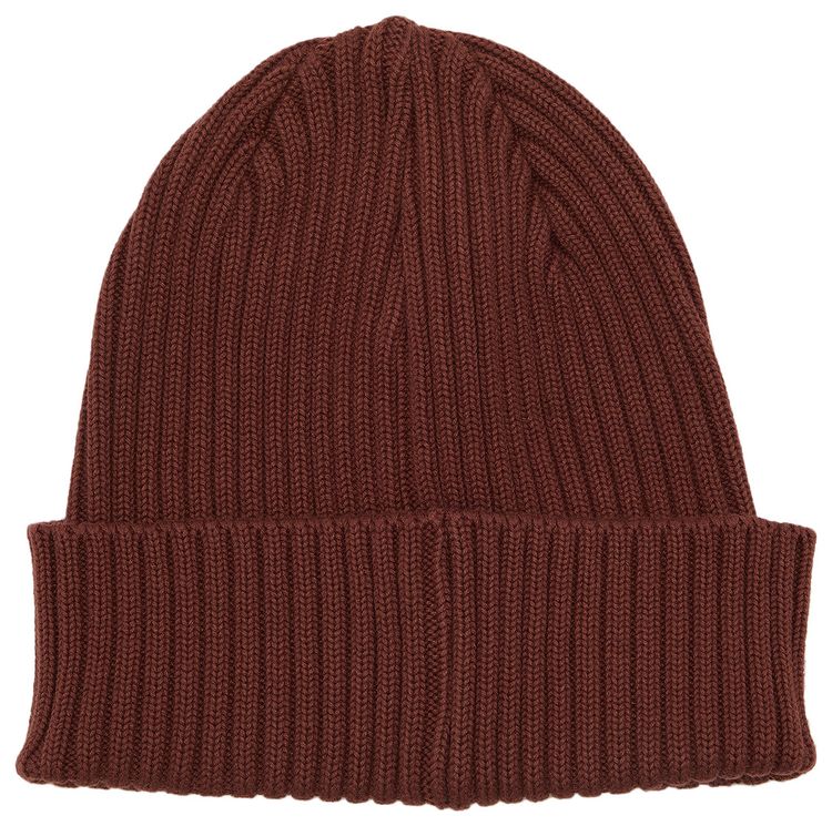 Supreme Overdyed Patch Beanie Brown